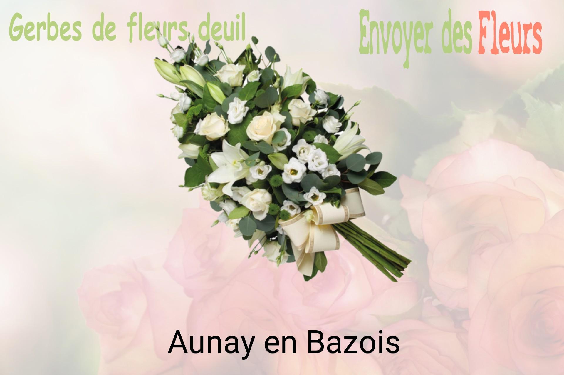 Gerbe de fleurs de deuil livrée à Aunay-en-Bazois